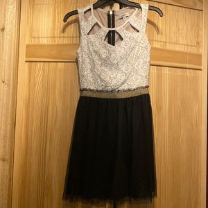 Speechless Black and White Mini Dress